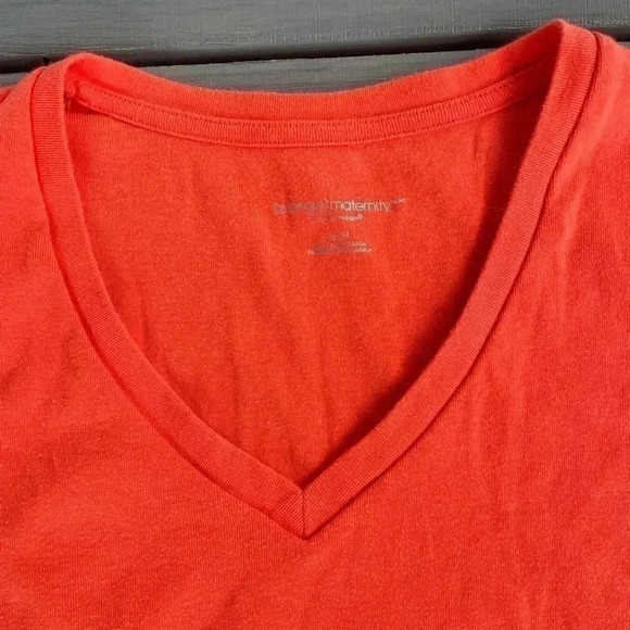 Liz Lange SS Maternity Shirt Size Medium Color Orange‎ - Picture 3 of 3